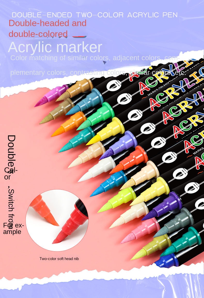 24/48/72 Color Dual Brush Marker Pens For Coloring - Temu