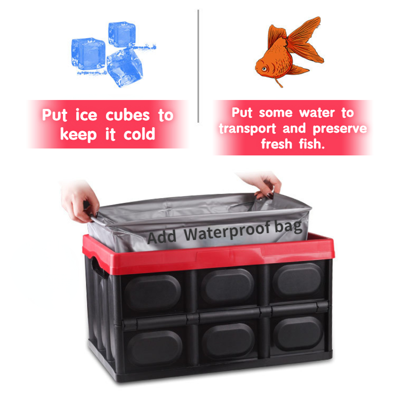 Plastic Collapsible Storage Bins Waterproof Storage Box Organizer