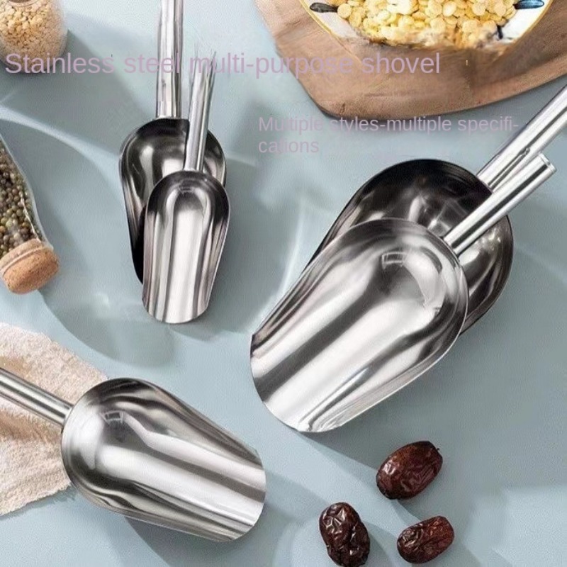 1pc Stainless Steel Ice Scoop Scoops for Canister Flour Scoop