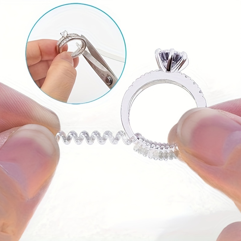 10 Pcs Ring Size Adjuster Invisible Clear Ring Sizer Jewelry Fit Reducer  Guard
