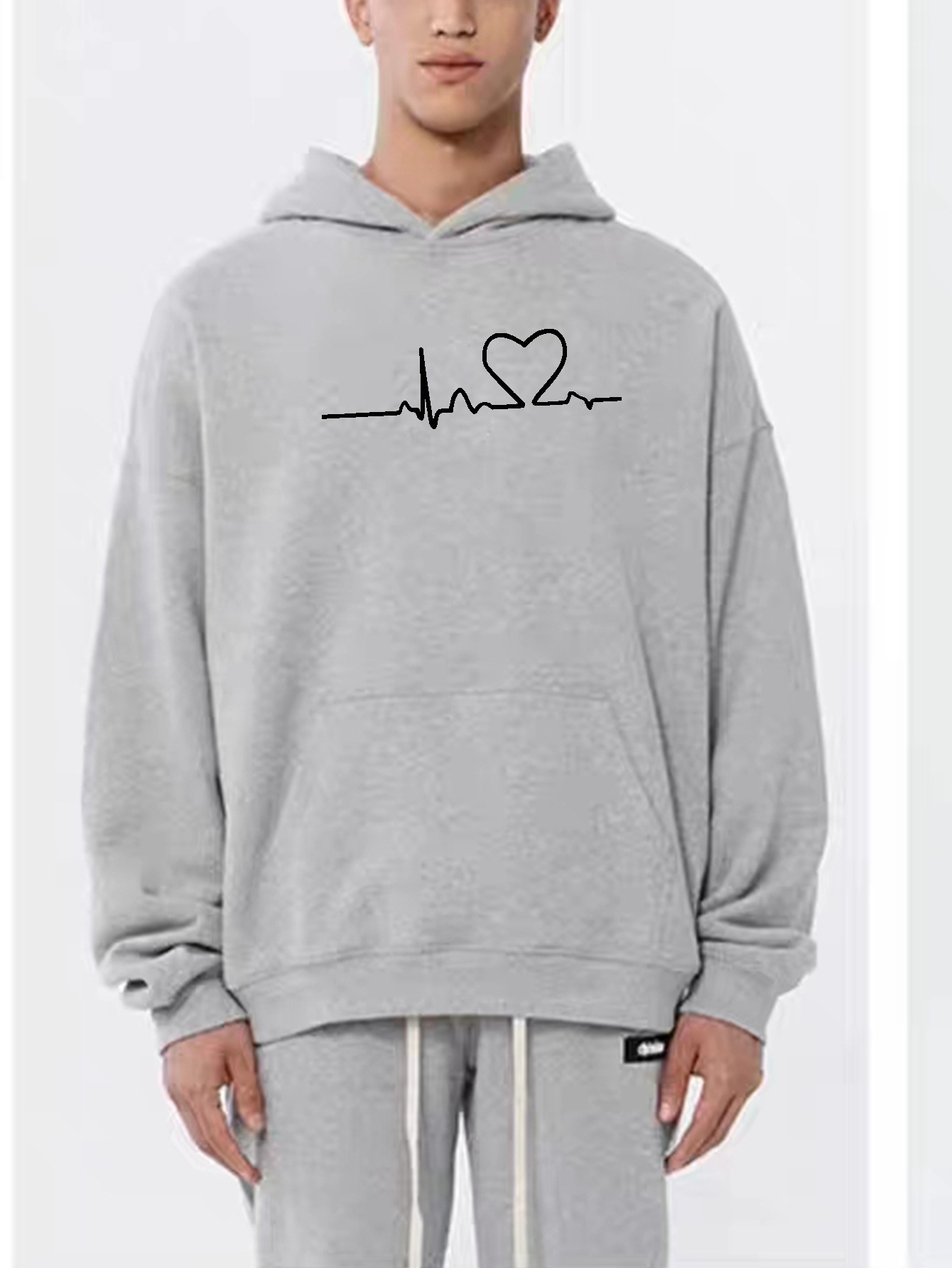 Love Heart Print Hoodie Cool Hoodies For Men Mens Casual Graphic Design Pullover  Hooded Sweatshirt With Kangaroo Pocket Streetwear For Winter Fall As Gifts  - Men's Clothing - Temu