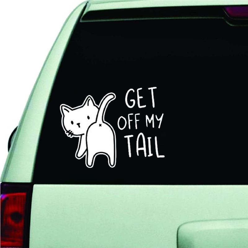 

Legacy Innovations Get Off My Tail Cat Car Stickers For Laptop Water Bottle Truck Van Suv Motorcycle Vehicle Paint Window Wall Cup Toolbox Guitar