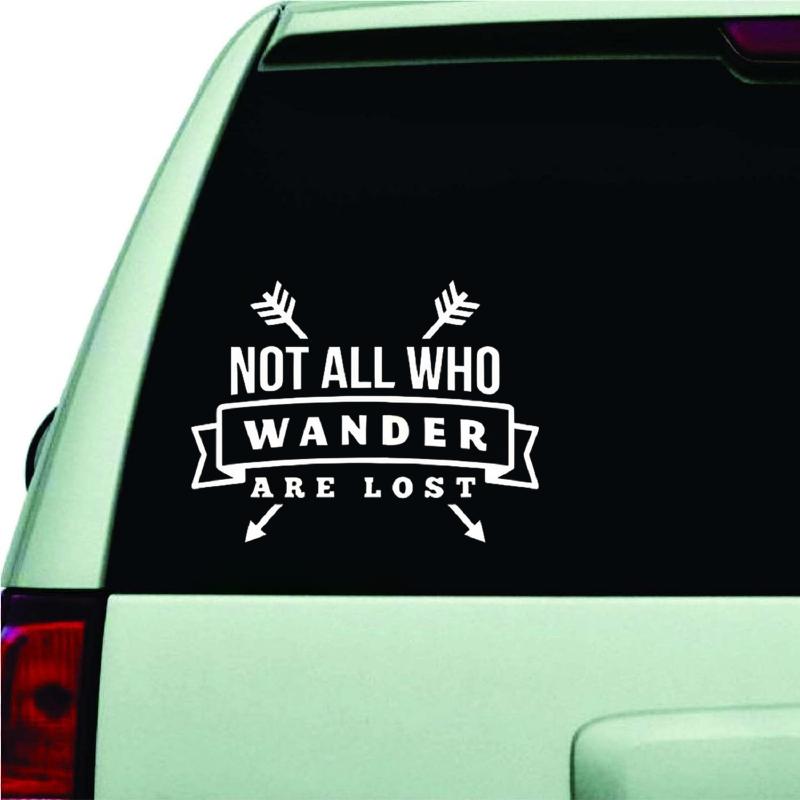 Not All Who Wander Are Lost Car Sticker For Laptop Bottle - Temu