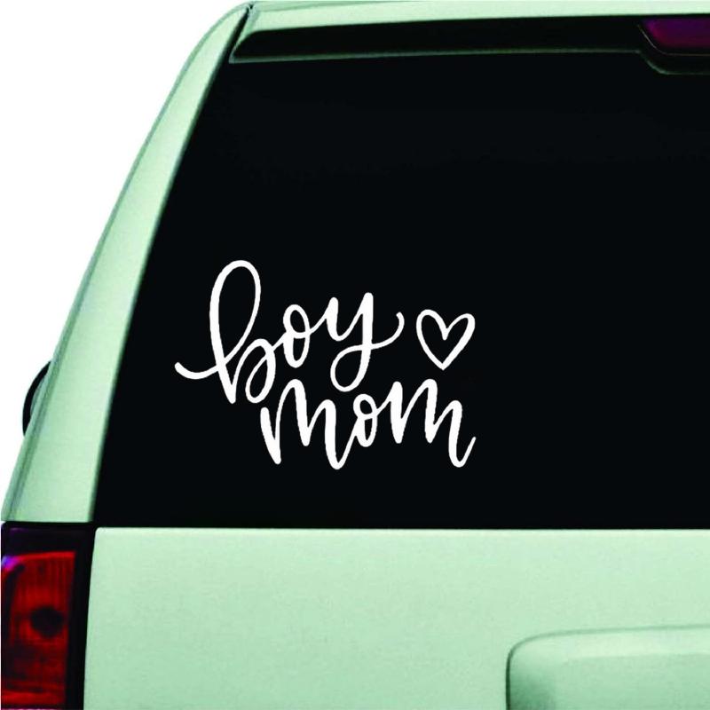 Boy Mom Love Heart Car Sticker Laptop Bottle Truck Phone - Temu