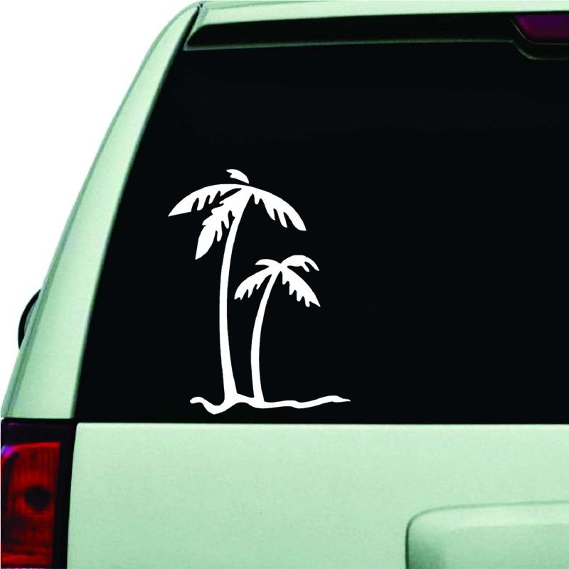 Palm Trees Cute - 5 Vinyl Sticker - For Car Laptop I-Pad - Waterproof  Decal 