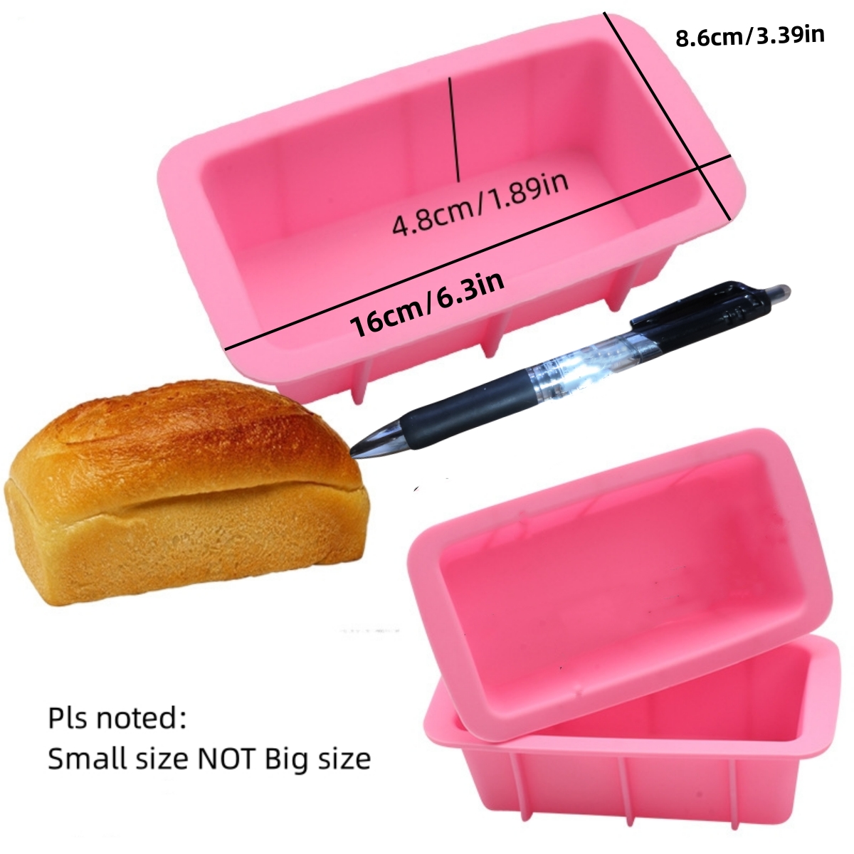 Silicone Baking Molds NonStick Rectangle Cake Pans Mini Loaf Pan