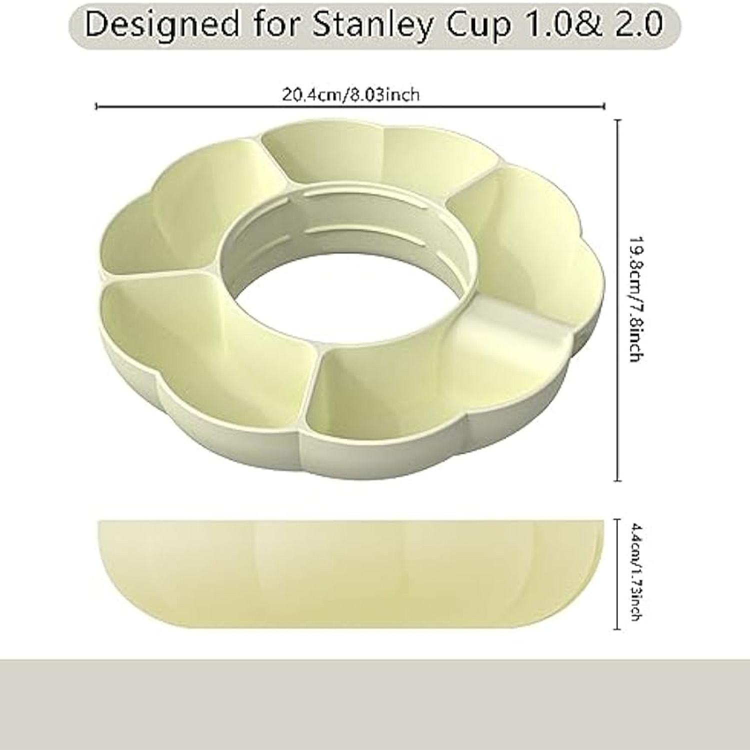 Snack Tray For Stanley Cup Accessories Easy To Assemble - Temu