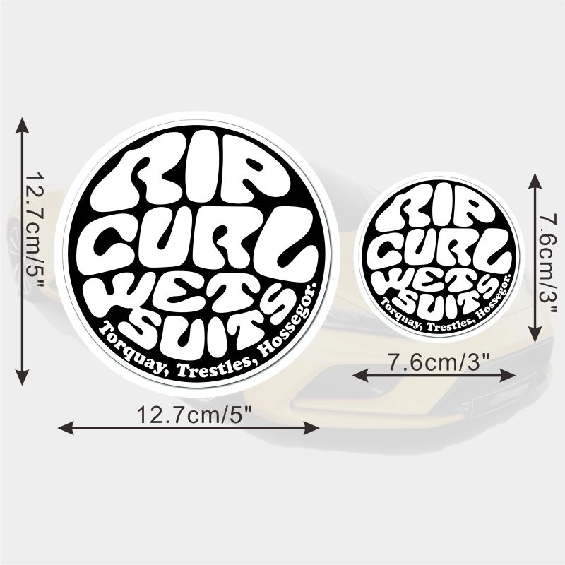 Sticker Rip Curl Wet Suits Black and White