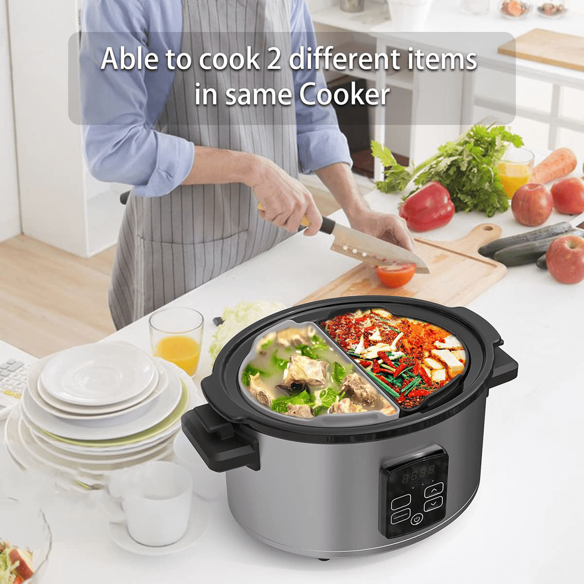 SILICONE KITCHEN ACCESSORIES Slow Cooker Divider Insert Cooking Liner  CrockPot $18.98 - PicClick AU