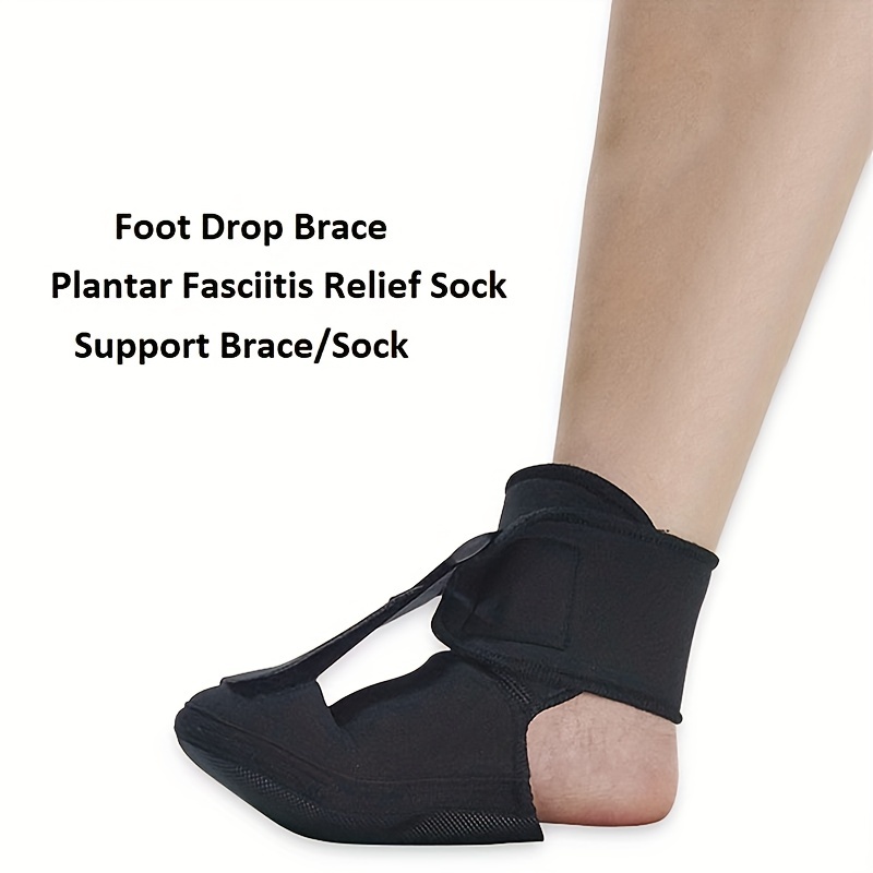 Alpha Medical Compression Plantar Fasciitis Night Splint Sock. PF Support  Dorsal Drop Foot Brace for Right or Left Foot. Soft Stretching Boot Splints  for Feet, Sleep, Recovery Socks, Braces, Ankle Gauntlet 