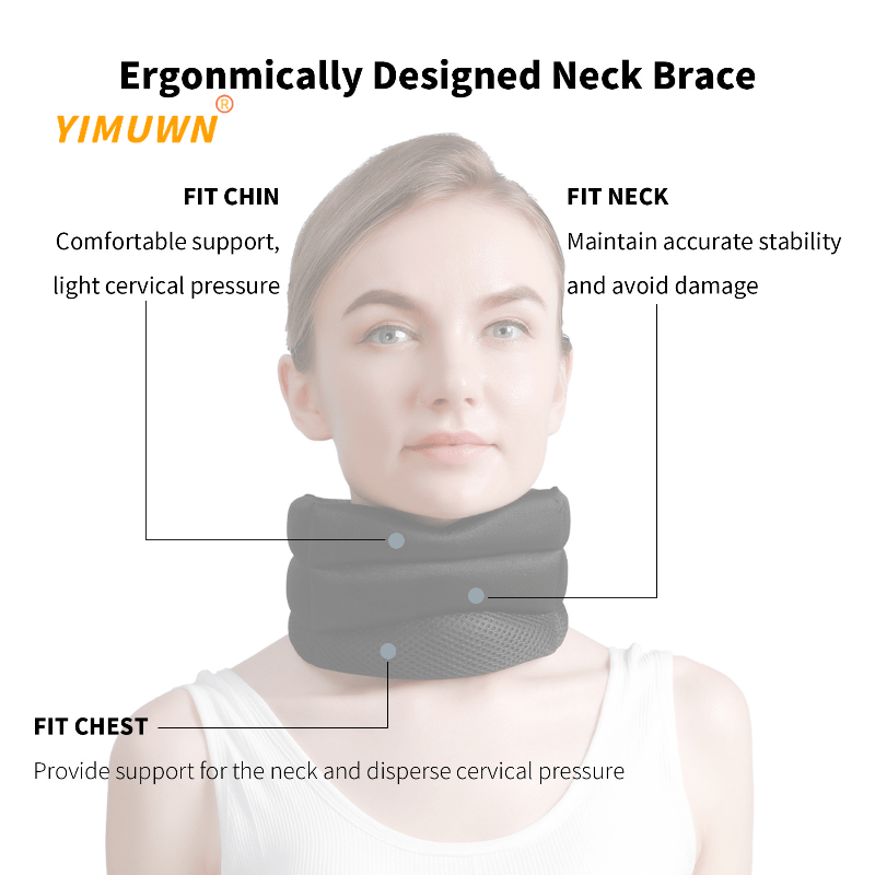 Neck Pain Relief Device-Neck Support Cervical Collar & Soft Neck Brace for  Sleeping-M 