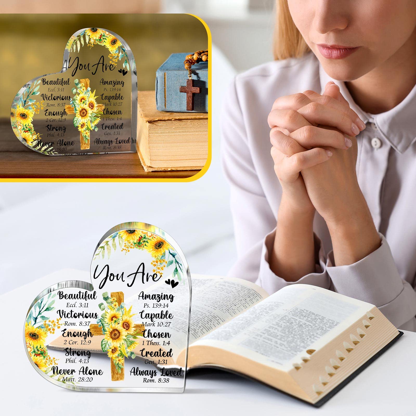 Acrylic Christian Gifts for Women Inspirational Gifts with Bible Verse  Prayers Religious Gifts Scripture Gifts for Women Men Friends Valentines  Gifts