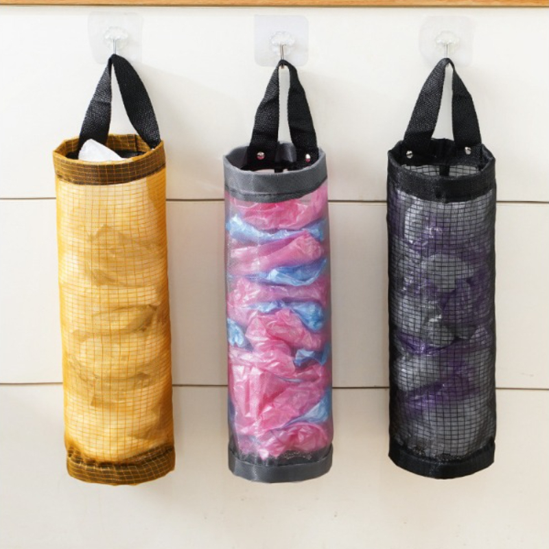 Plastic Bag Holder, Waterproof Linen Wall Hanging Grocery Bag Dispenser,  Garbage Bag Organizer - Temu