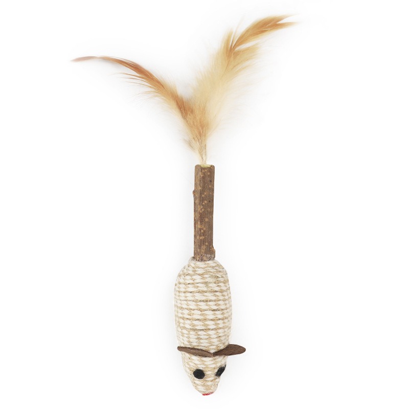 Bamboo Stick Cat Teaser Toy Feather Decor Cat Toy Durable - Temu