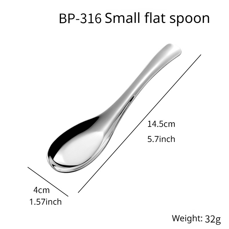 Food Grade 18/10 Stainless Steel Spoon, Children's Eating Spoon, Soup  Spoon, Meal Spoon, Long Handle Spoon, Household HY9195 for restaurant  kitchen