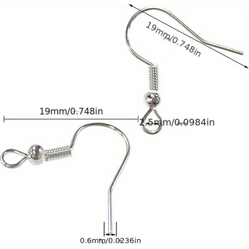 Hypoallergenic Earring Hooks Silver Ear Wires Fish Hooks - Temu Canada