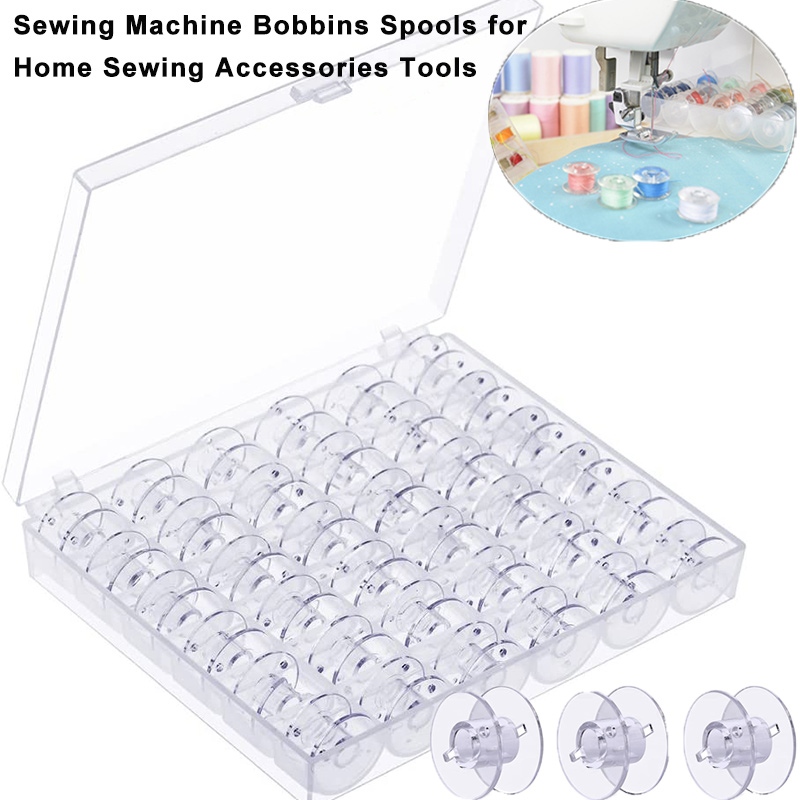  50 Pcs Bobbins, Plastic Bobbins for Sewing Machine, Sewing  Bobbins with Bobbin Case, Bobbin for Sin-ger/Bro-Ther, Bobbins for Singer  Sewing Machine