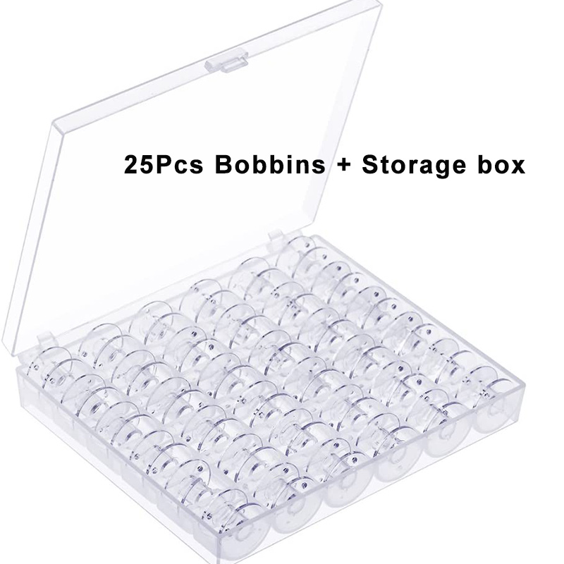 10-50pcs Color Transparent Sewing Bobbins Spool Plastic Empty