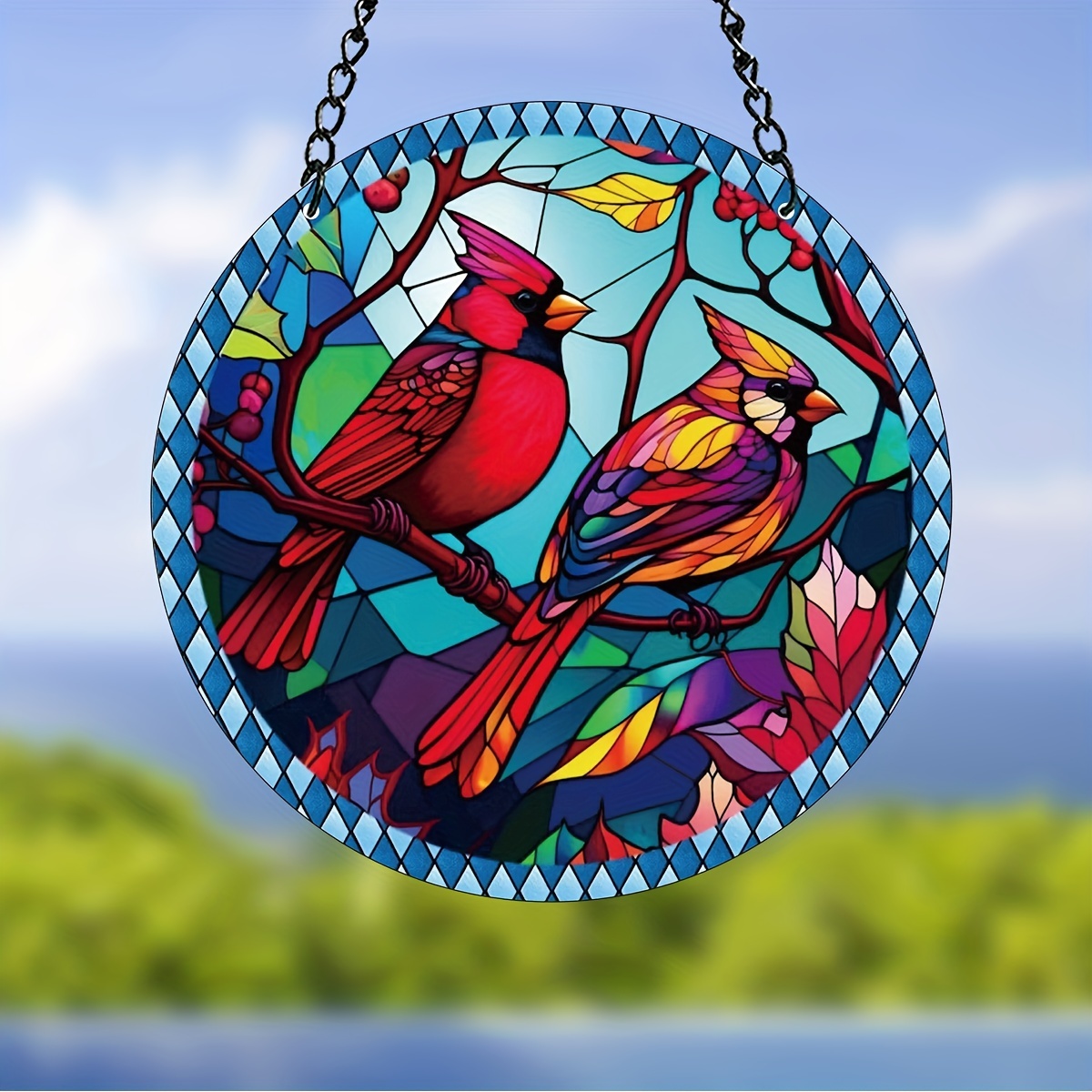 Cardinal Red Bird Suncatcher Cardinal Wall Window Hanging - Temu