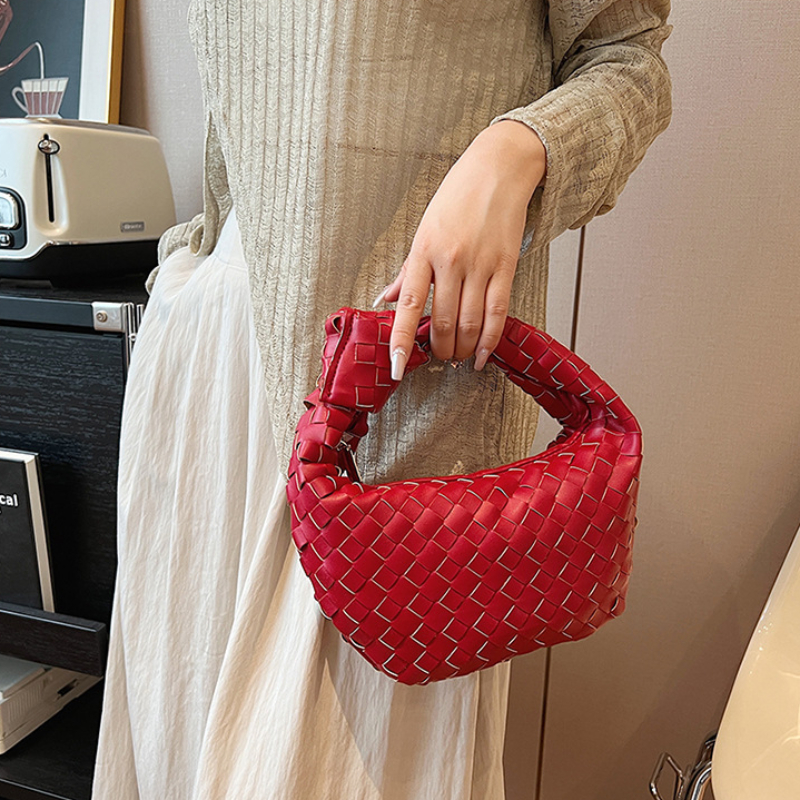 Mini Fashion Knitted Hobo Bag Trendy Woven Tote Bag Womens Casual