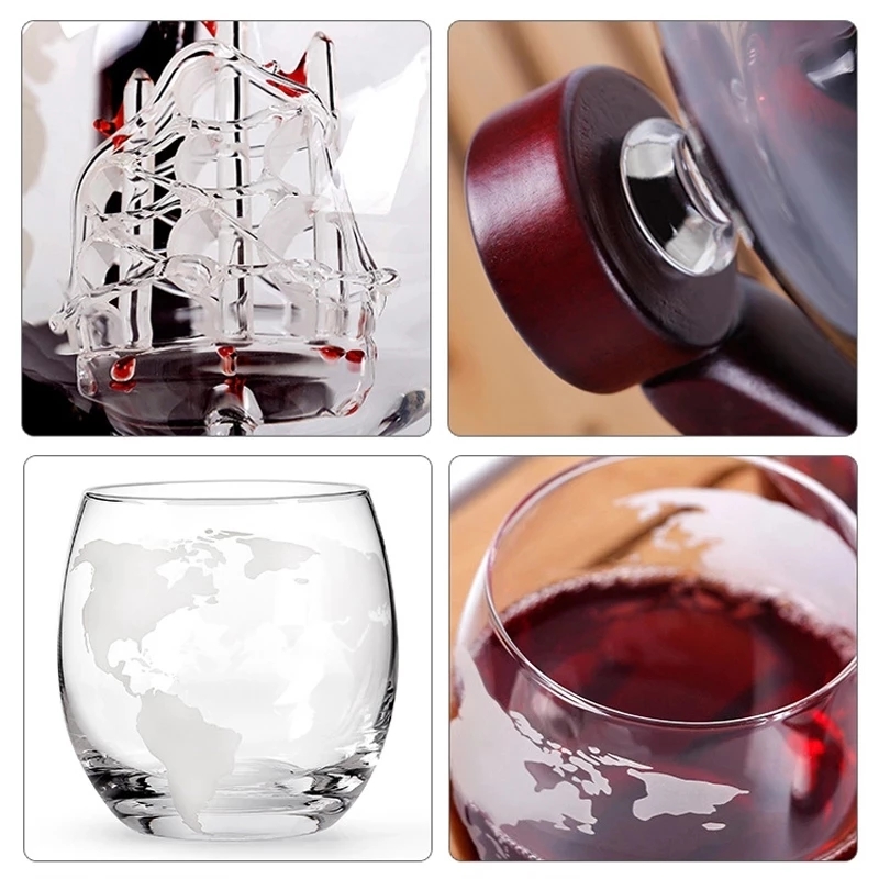 Storm Trooper Wine Glass Decanter Set - Double Walled Glass Cups
