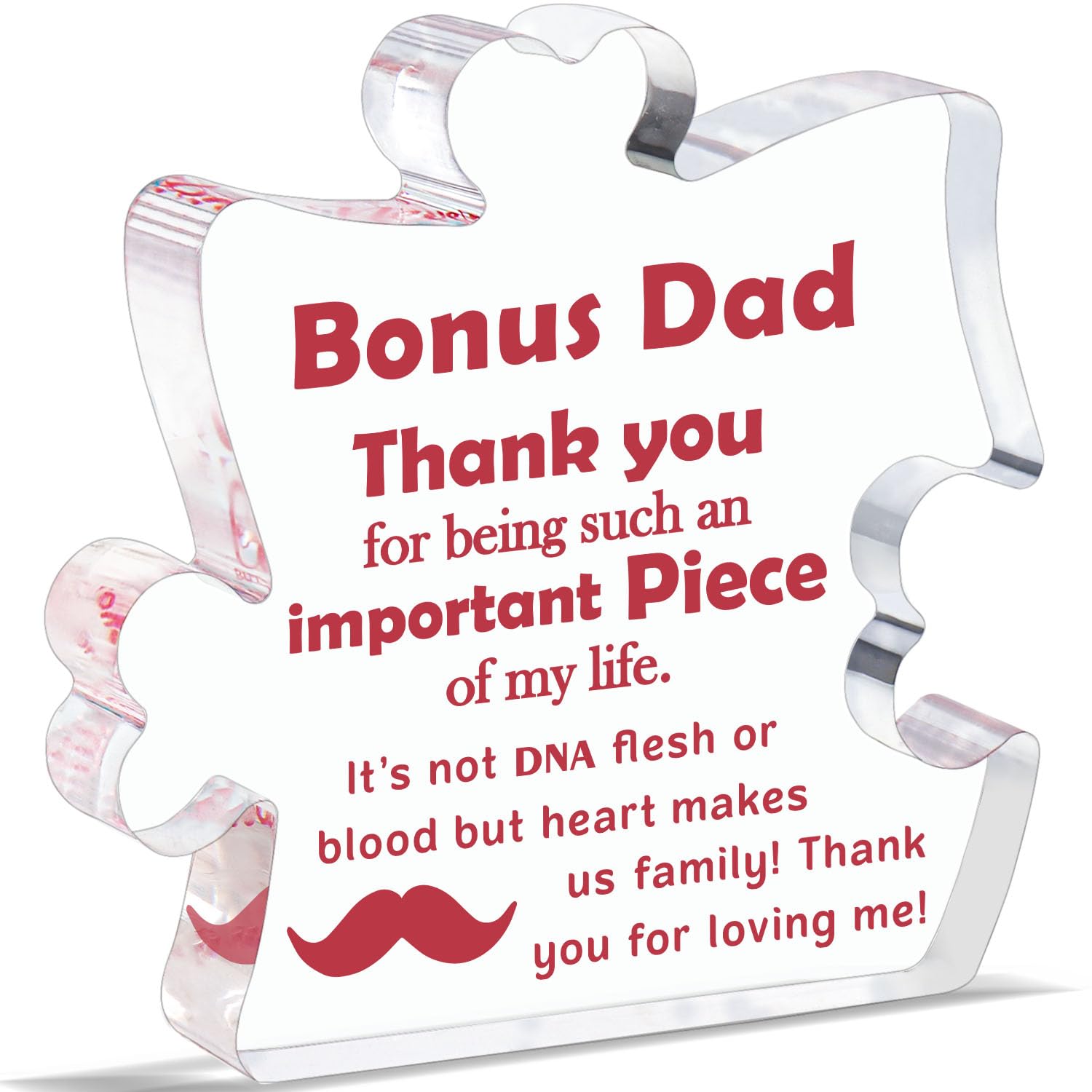

1pc, Gifts For Bonus Dad, Step Dad Gifts From Step Daughter Son, Birthday Father's Day Christmas Thanksgiving Present For Stepdad Father Gift Idea, Thank You Bonus Dad Acrylic Decoration Sign/plaque