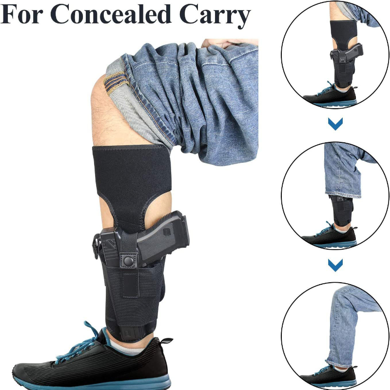 Ankle Holster With Calf Strap And Spare Magazine Pouch For - Temu