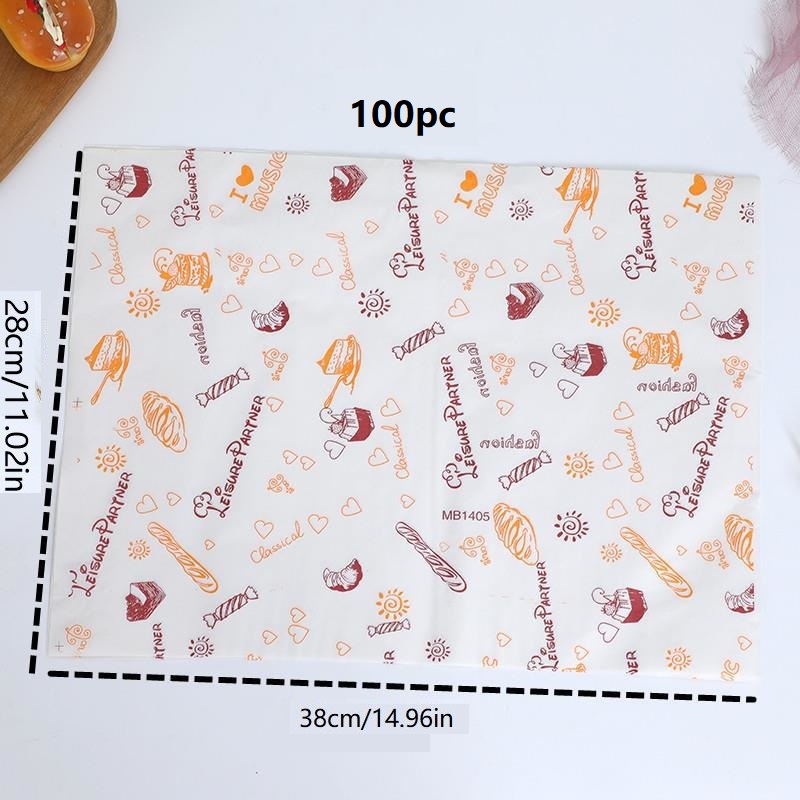 Cute Vintage Printed Wax Paper Sheets Grease Resistant Food - Temu