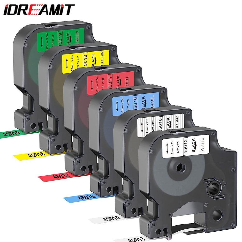 DYMO LabelManager cassette ruban D1 12mm x 7m Blanc/Noir (compatible avec  les LabelManager et les LabelWriter Duo) - Autres - Achat & prix