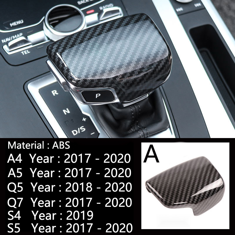 Carbon Fiber Auto Handbremse Aufkleber Kappe Schalthebel Schaltknauf  Abdeckung Trim Für Audi A4 A5 A6 A7 Q2 Q3 q5 Q7 S5 S6 Q5 2017 2018 2022 -  AliExpress