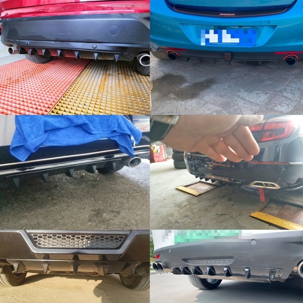 Universal ABS Rear Bumper Lip Spoiler Diffuser Shark Style