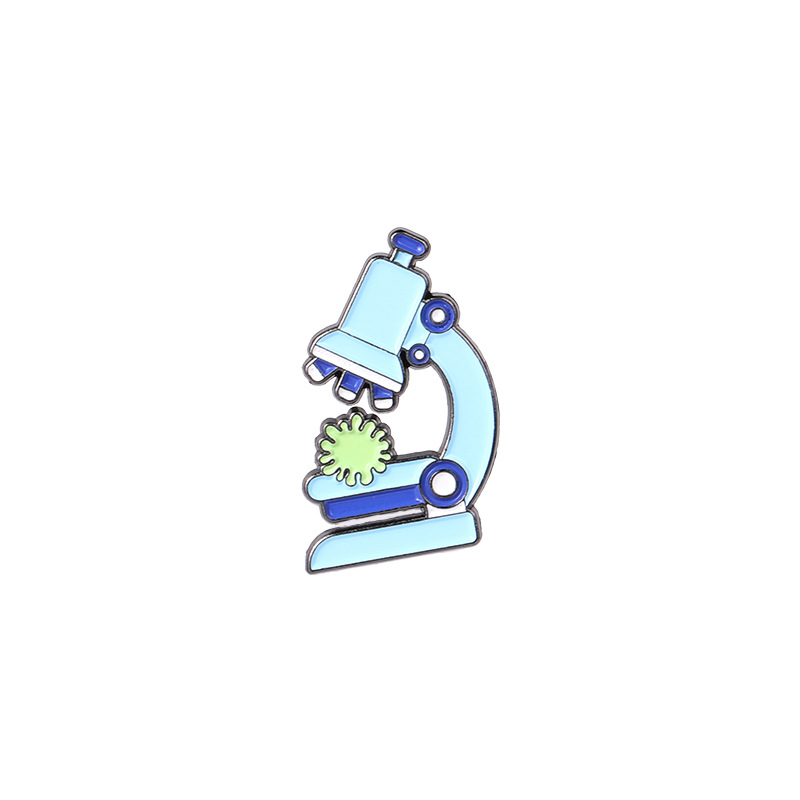 1 Cartoon Cute Alloy Blue Chemical Instrument Brooch Badge