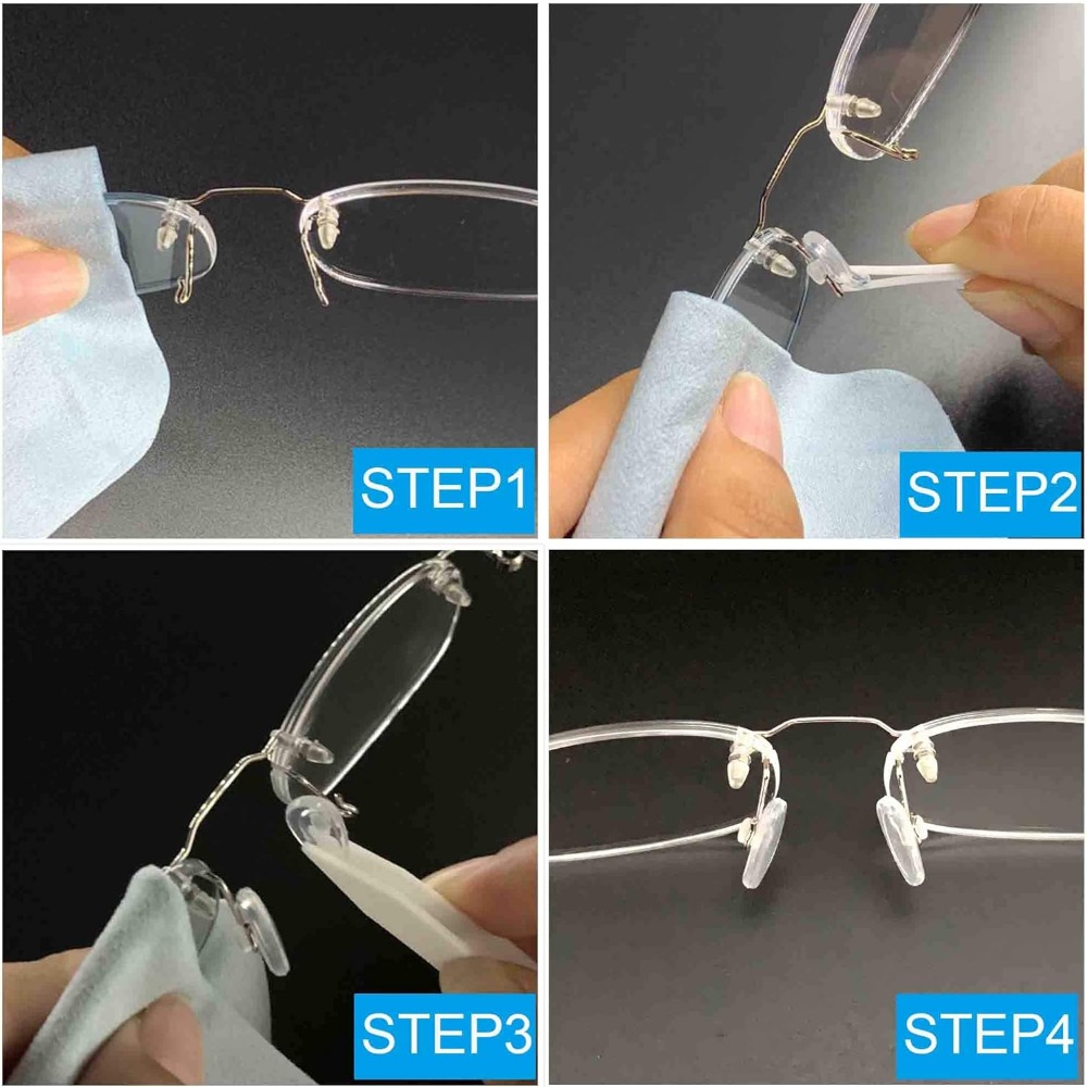 Eyeglass Nose Pad Covers, Slip-on Silicone Nose Pad for Glasses, Soft  Eyeglass Repair Kit with Nose Piece Pads, Anti-Slip Eyewear Protective  Covers
