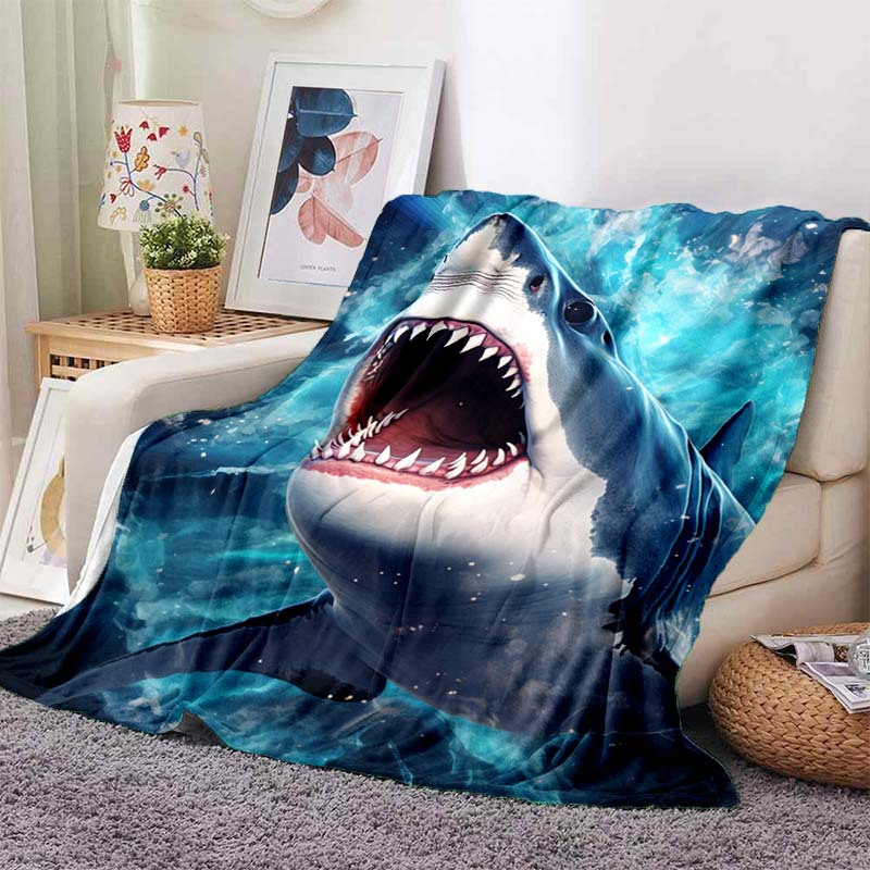 Shark Blanket Lightweight Flannel Blanket Throw Blanket Sofa - Temu
