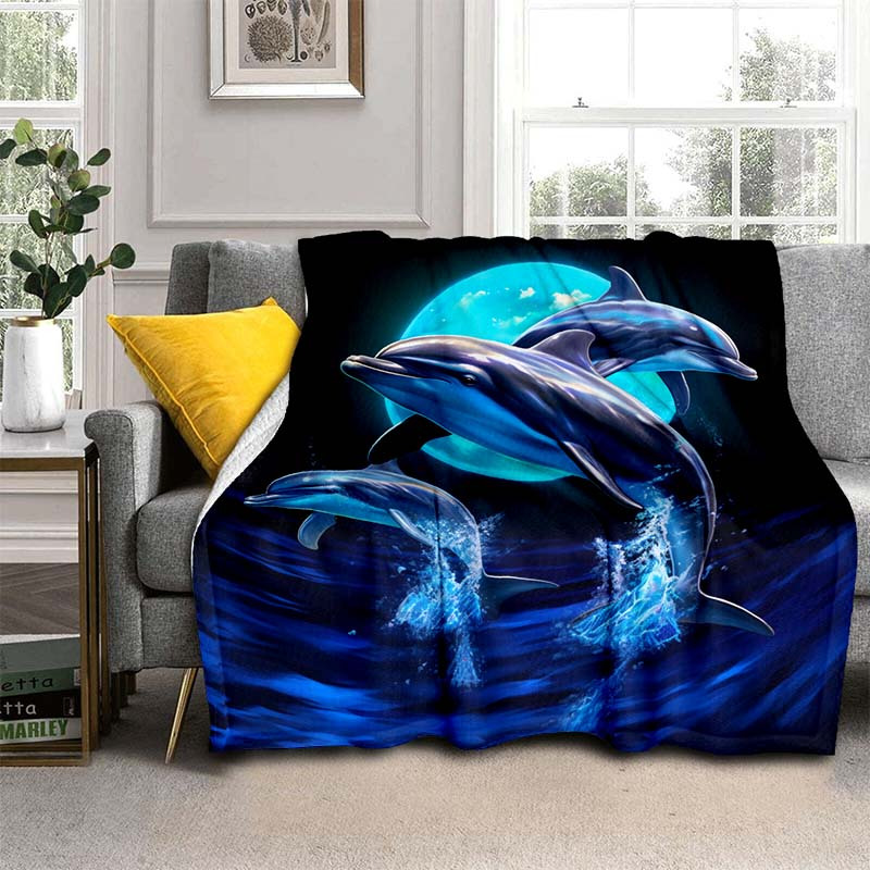 E-shop 1 Stück Springende Decke für Zuhause – Leichte Flanell-Decke für Sofa, Bett, Reisen, Camping, Wohnzimmer, Büro, Couch, Stuhl Bett –