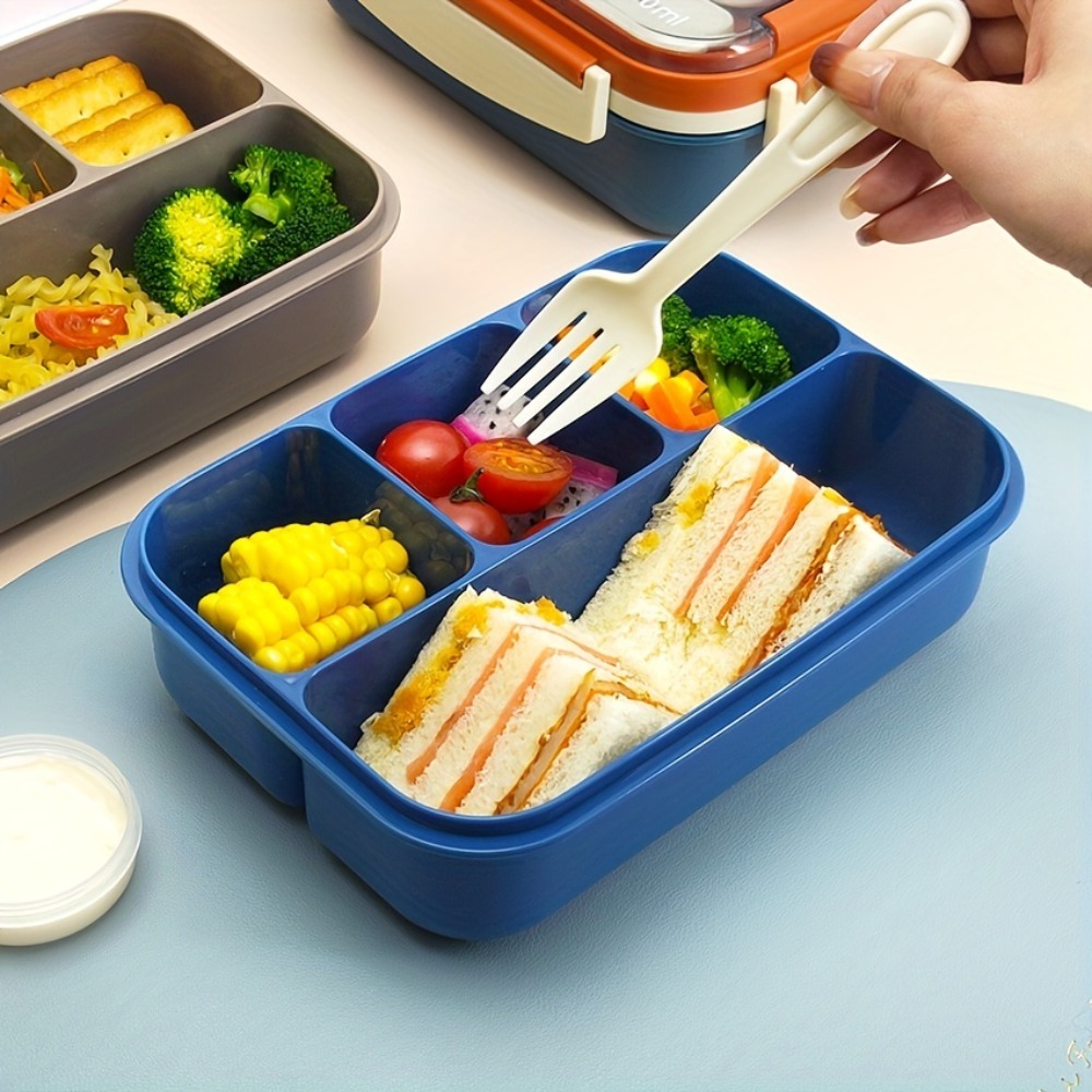 Single Round Stainless Steel Lunch Box, Dining Box, Microwave Safe Bento Box  With Fork And Spoon, For Kids & Office Use, Leakproof Food Container, For  Students,boys,girls And Adults At School,canteen, Home Kitchen