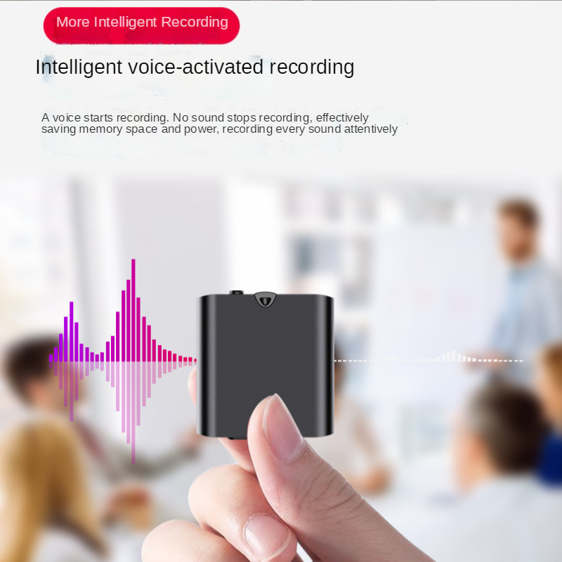 Grabadora de voz - Mini grabadora de voz de 64 GB con grabación pequeña  para coche, reuniones, conferencias, entrevistas : : Oficina y  papelería