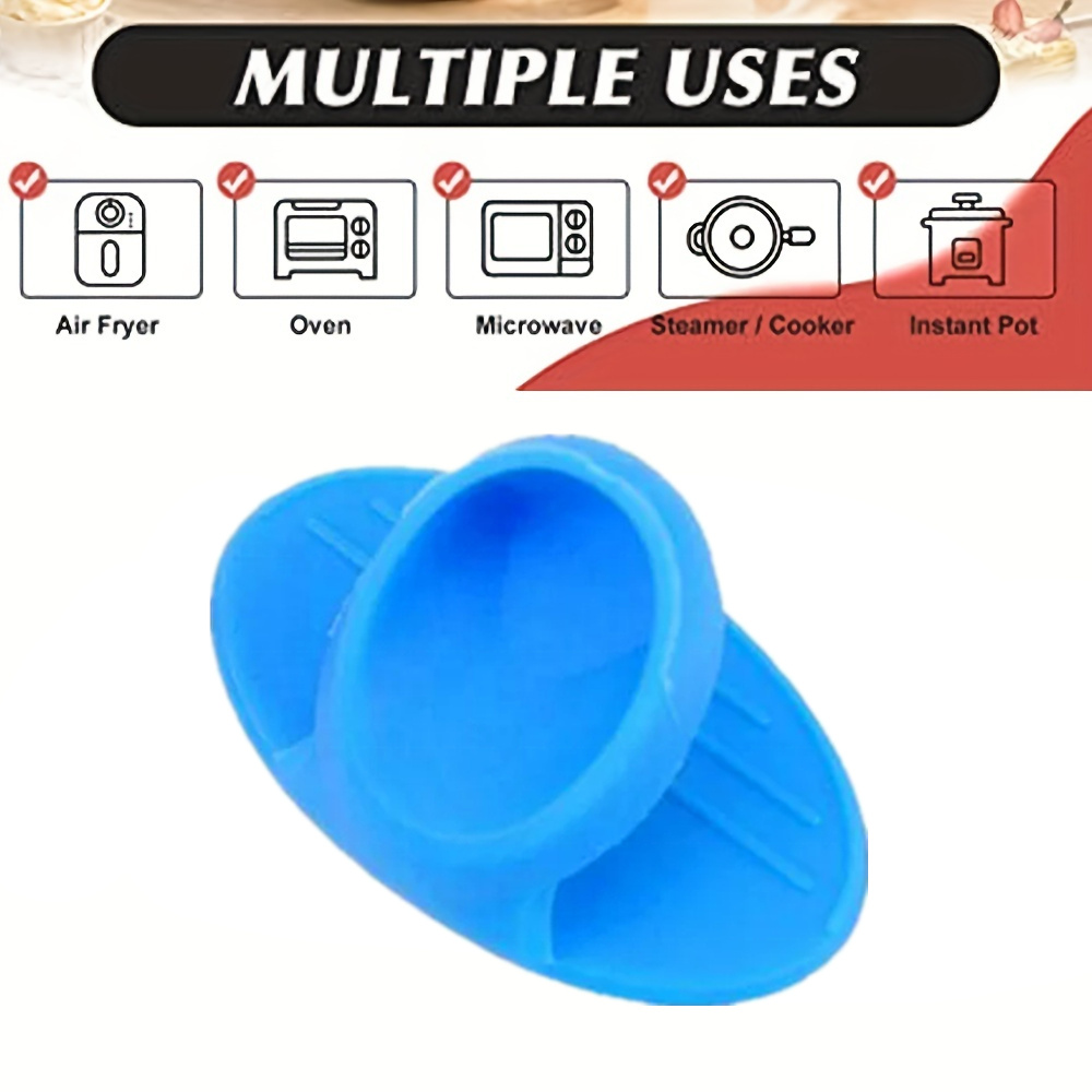 Silicone Pot Holders Silicone Hand Clip Solid Color Handle - Temu