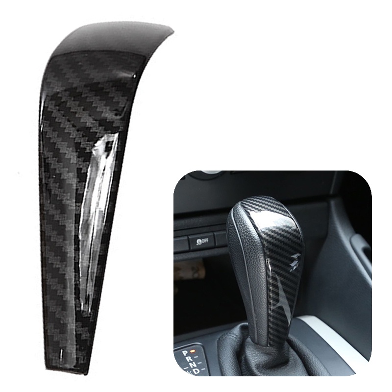 Abs Carbon Fiber Style Car Handbrake Sticker Gear Shift Knob - Temu