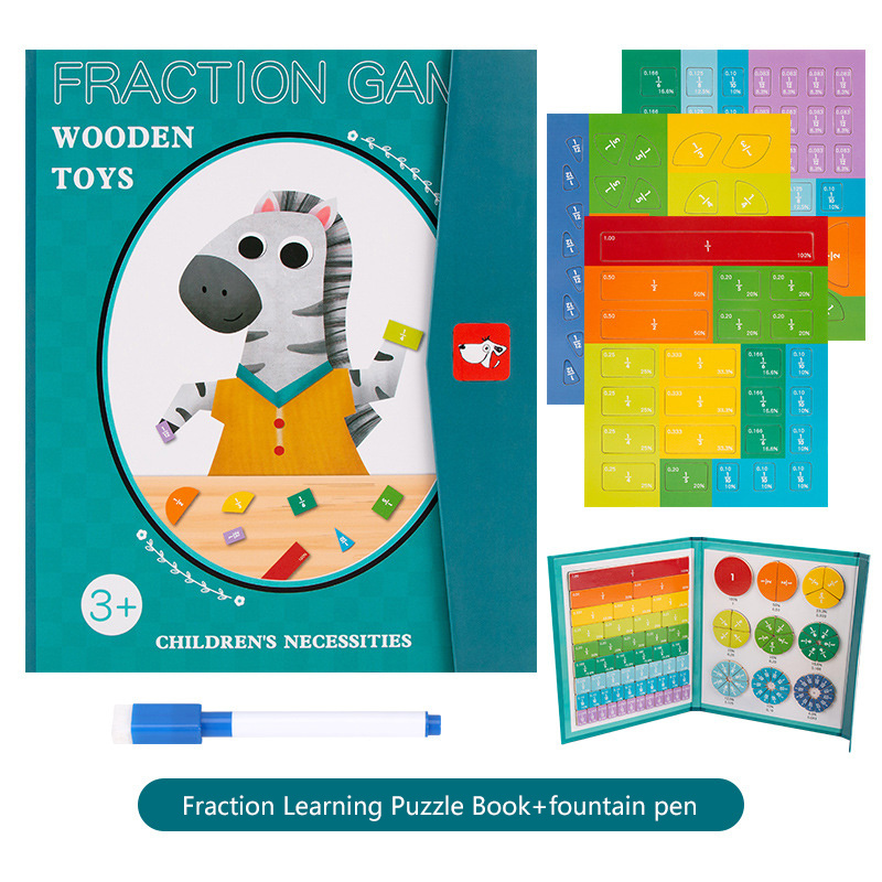 Magnetic Book style Fraction Learning Book Novel And - Temu