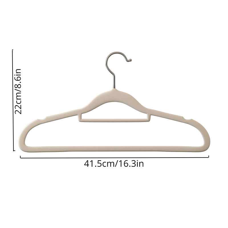 10pcs Velvet Hanger Non Slip Clothes Hanging Rack