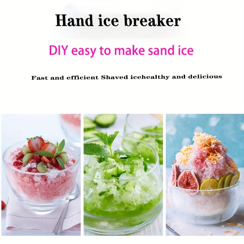 1pc machine slushie machine snow cone machine manual fruit smoothie machine mini household ice shaver small ic details 1