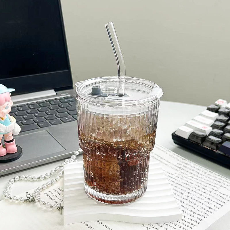 Hausfelder Juego de vasos con pajita y tapa vaso reutilizable con tapa y  pajita de 400 ml para niños y adultos : : Hogar y cocina