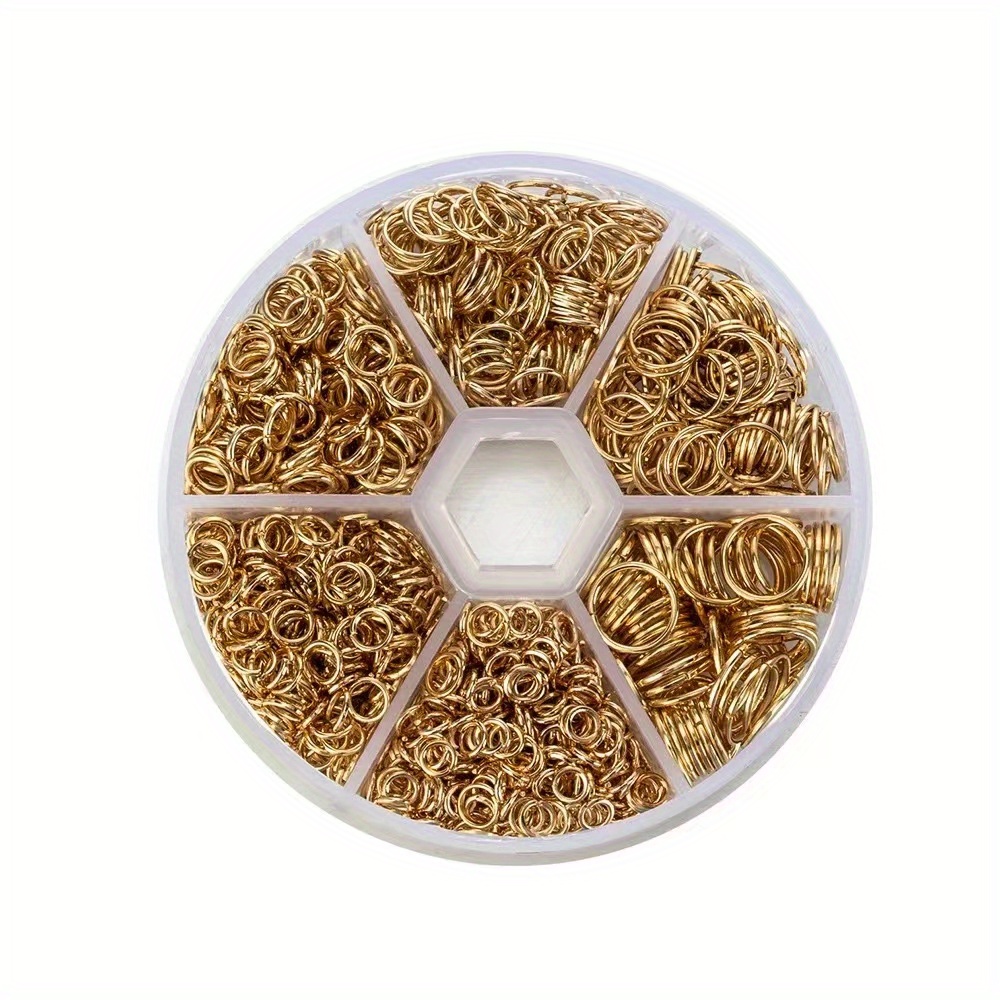 100Pcs 5mm O Ring Connectors Metal Open Jump Rings Golden 304