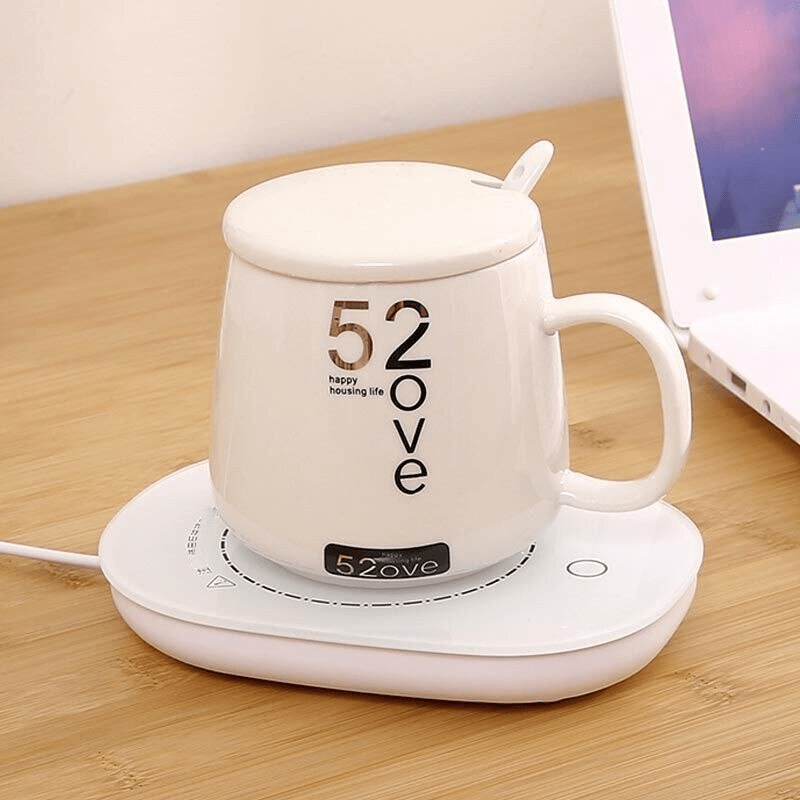 Electric Heated Coaster Coffee Mug Cup Warmer Pad USB Powered for