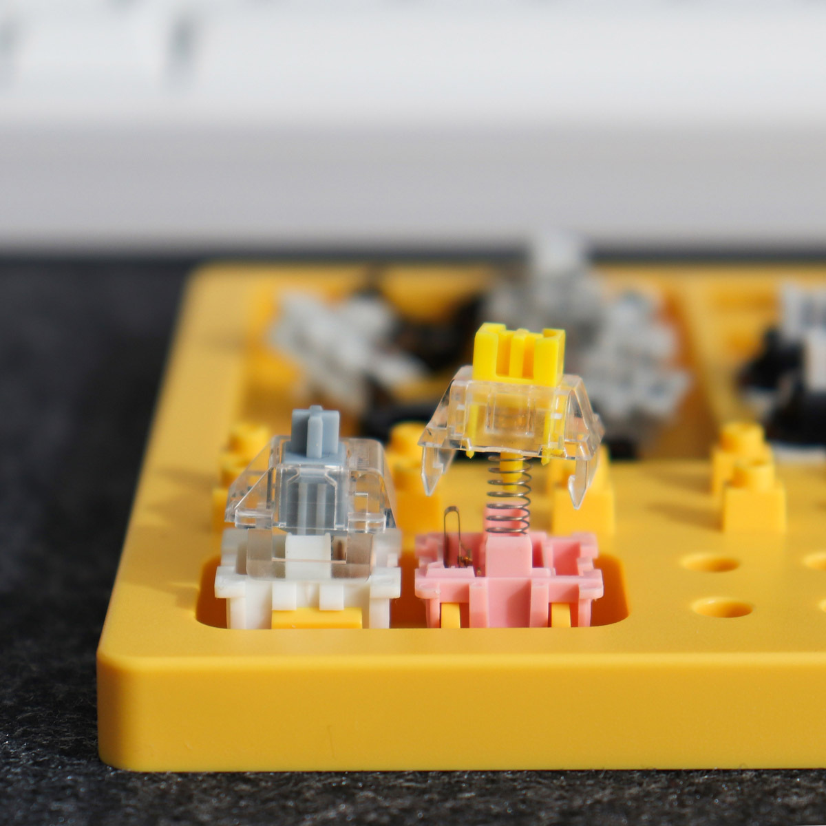 Yellow/grey/blue Switches Lube Station Keyboard Switches Temu