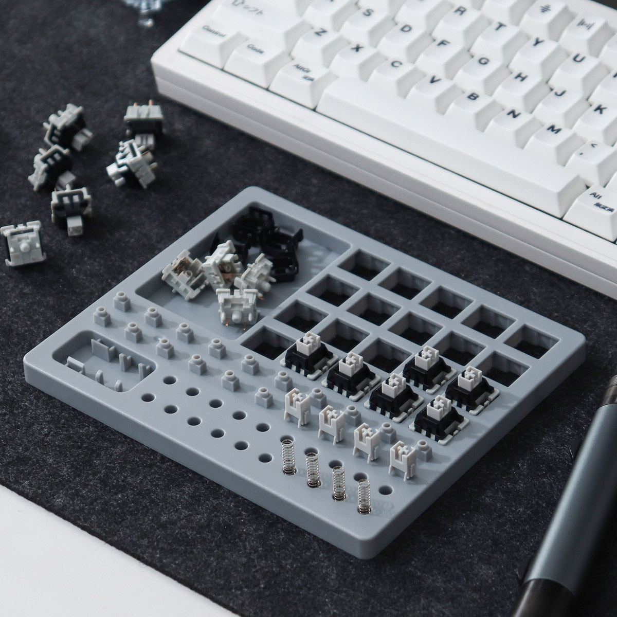 Yellow/grey/blue Switches Lube Station Keyboard Switches Temu