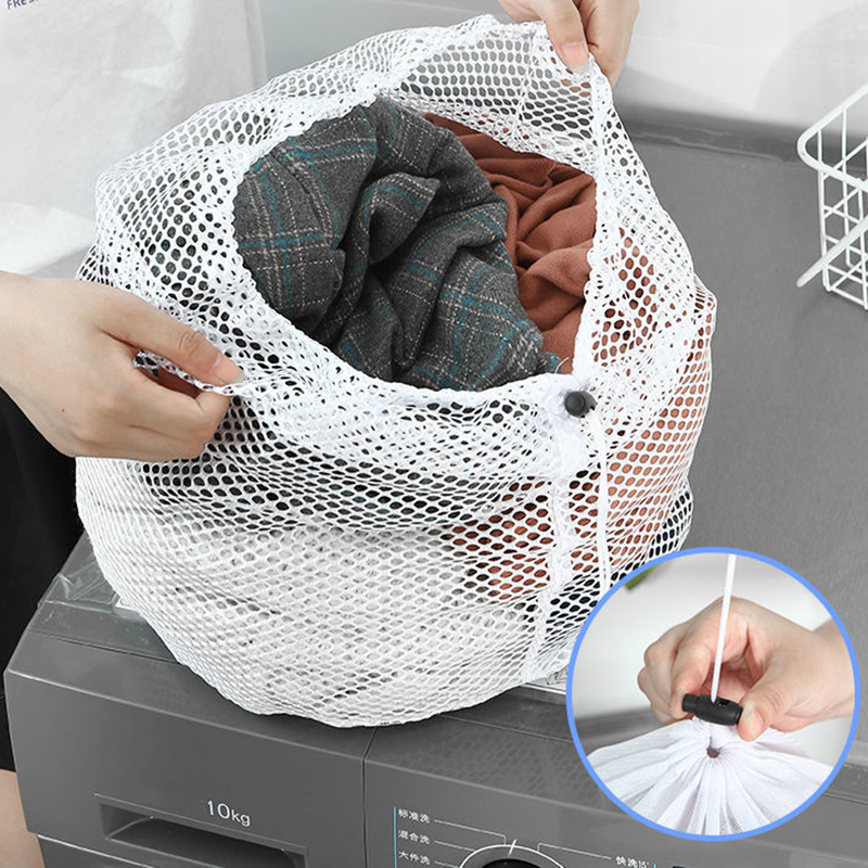 Large Laundry Bag Washing Mesh Net Drawstring 50x60cm Underwear