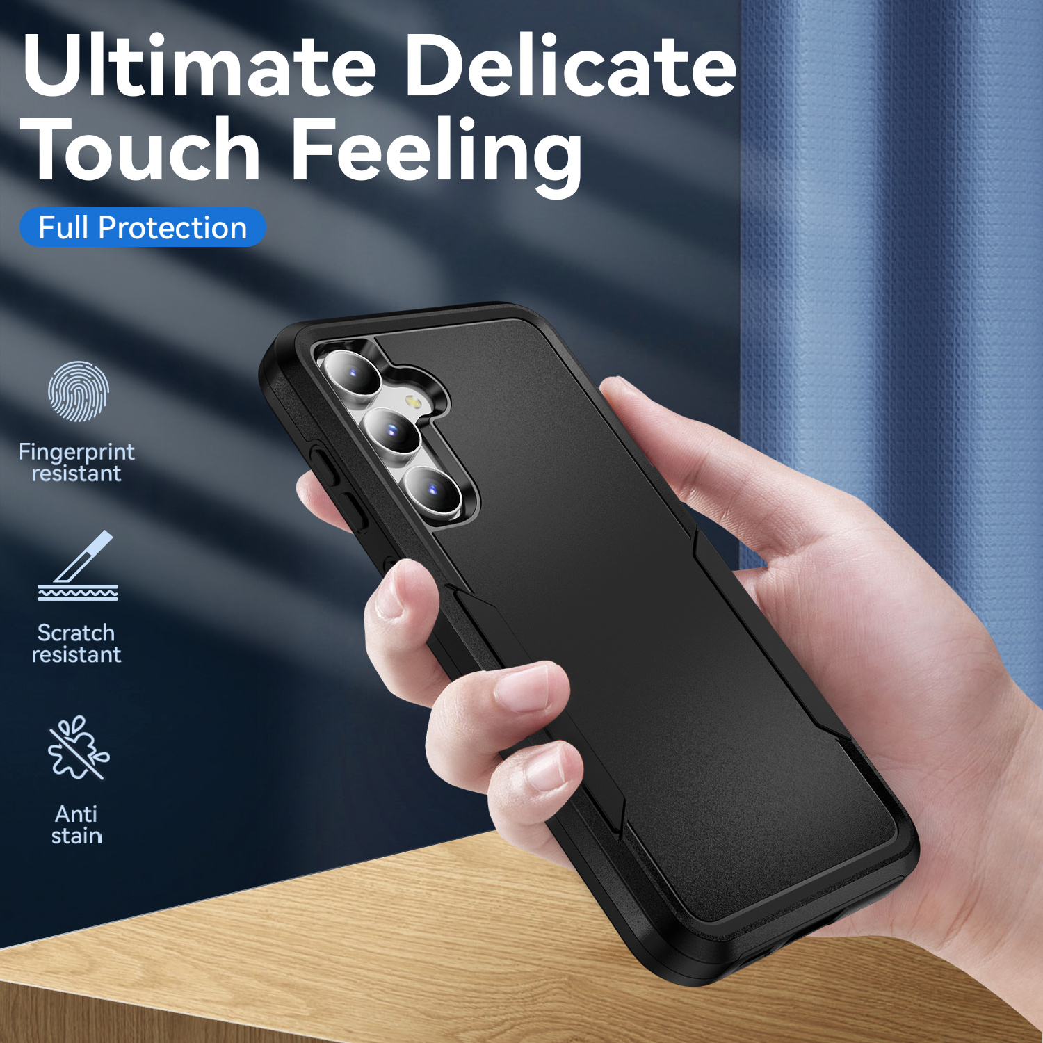 for Samsung Galaxy S23 FE Case: Dual Layer Protective Heavy Duty Cell Phone  Cover Shockproof Rugged with Screen Protector - Military Protection Bumper