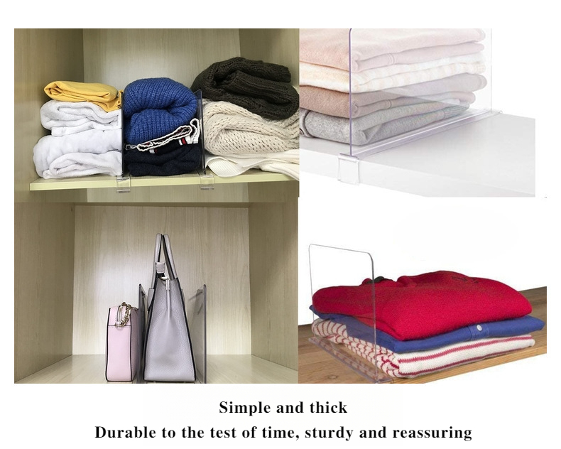 Durable Shelf Dividers Organization Kitchen Closet Handbags